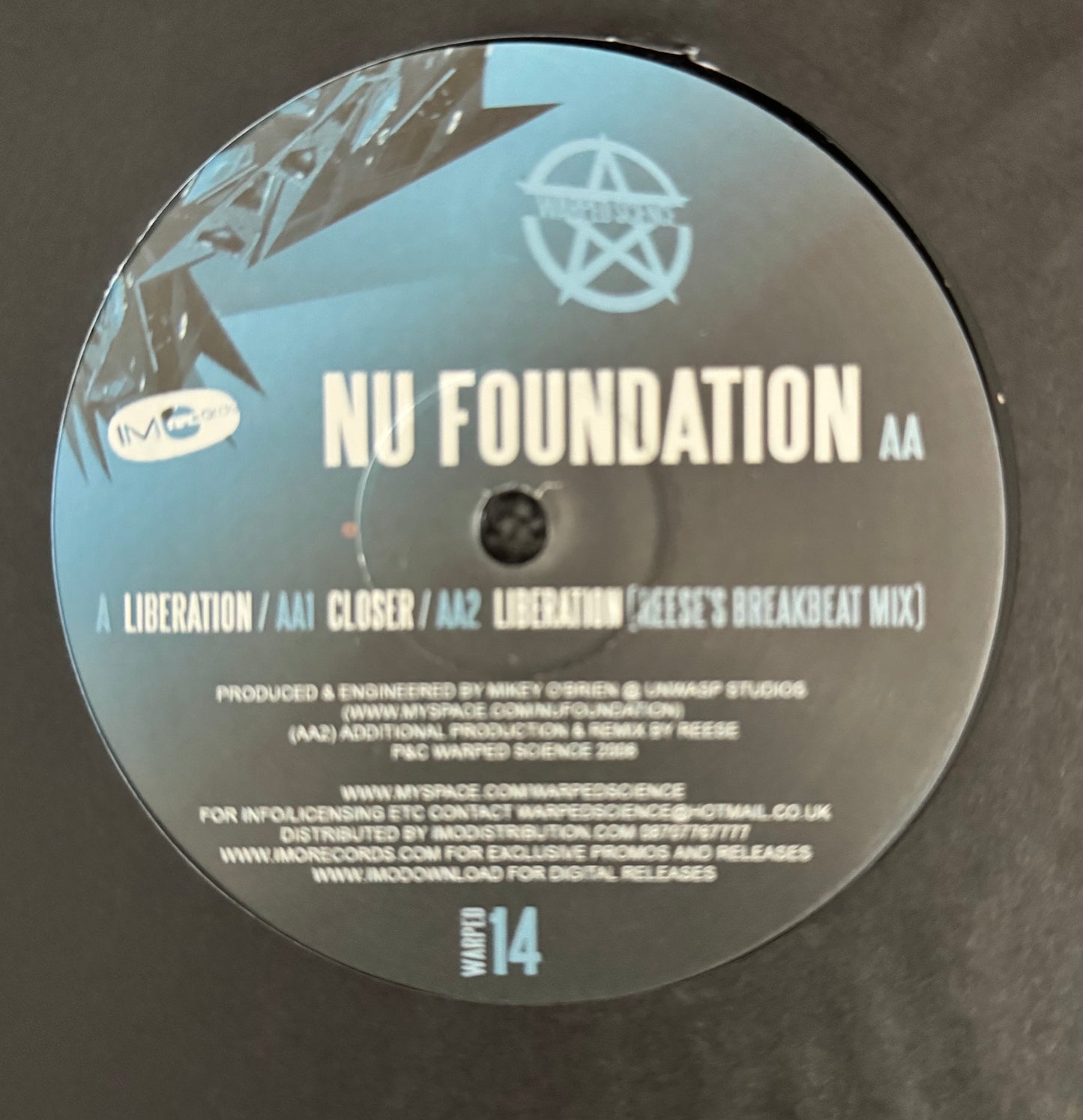 Nu Foundation - Closer / Liberation. / Closer (Breaks Mix) Vinyl