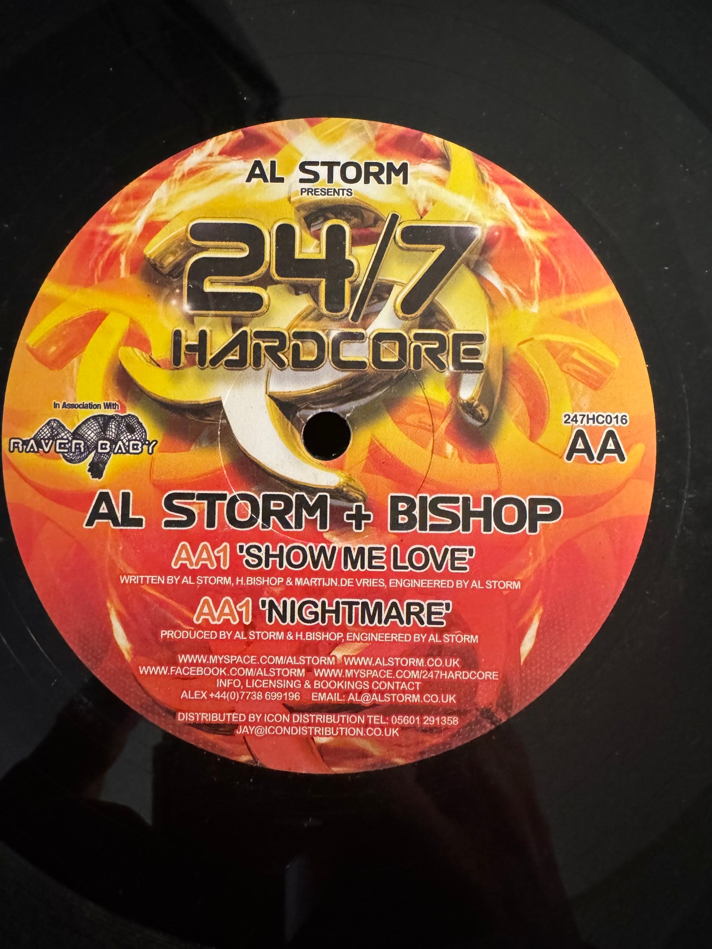 Al Storm, Bishop & Chaos - Hands In The Air / Show Me Love (24/7 VINYL)