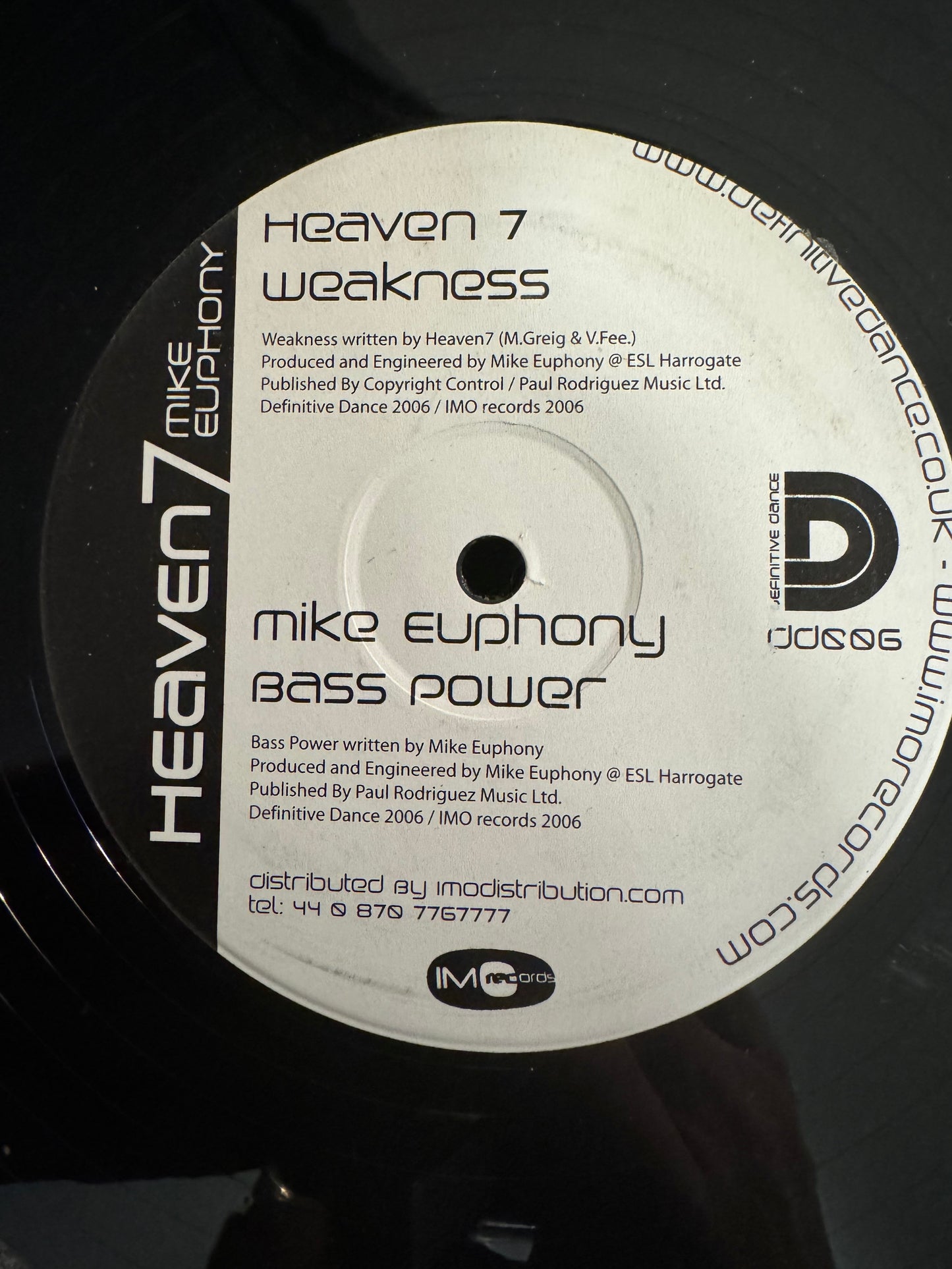 Heaven 7 - Weakness / Bass Power VINYL