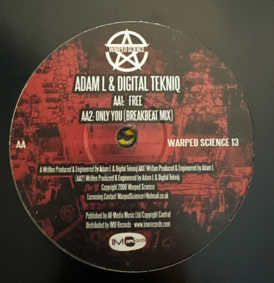 Adam L - Free / Only You (Vinyl)