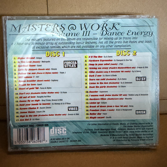 Vibes, Force & Styles, Brisk, DJ Sy – Masters @ Work Volume iii - Dance Energy 2CD 1998