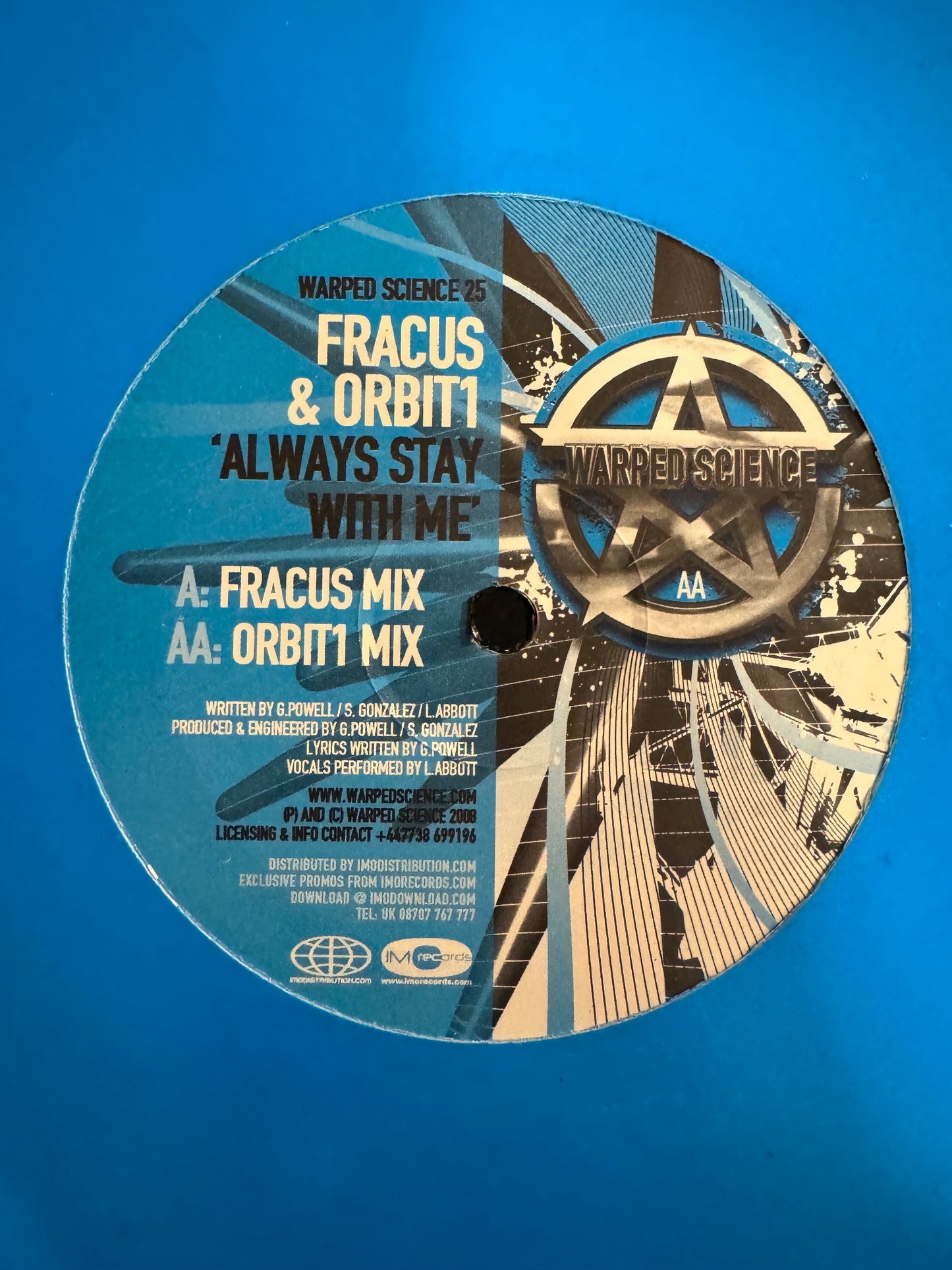 Fracus & Orbit1 - Always Stay With Me / Orbit 1 Mix - VINYL