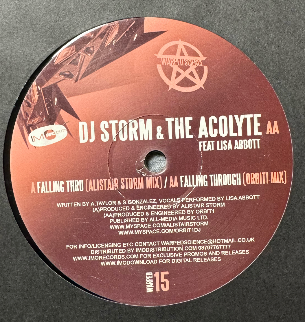 DJ Storm & The Acolyte (Al Storm & Orbit1) feat Lisa Abbott - Falling Thru (Vinyl)