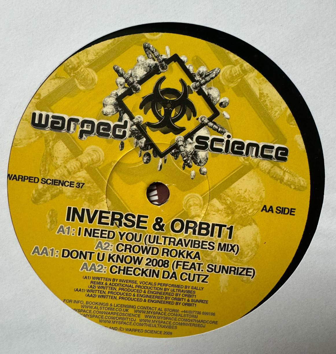 Inverse & Orbit1 - 4 Track EP (Warped Science VINYL)